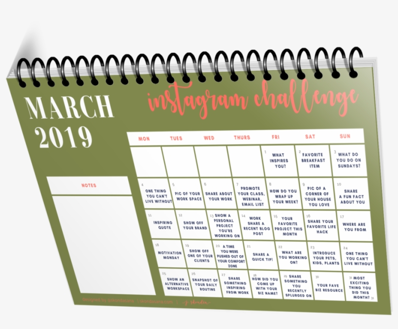 Instagram Calendar By Skondasana - Number, transparent png download