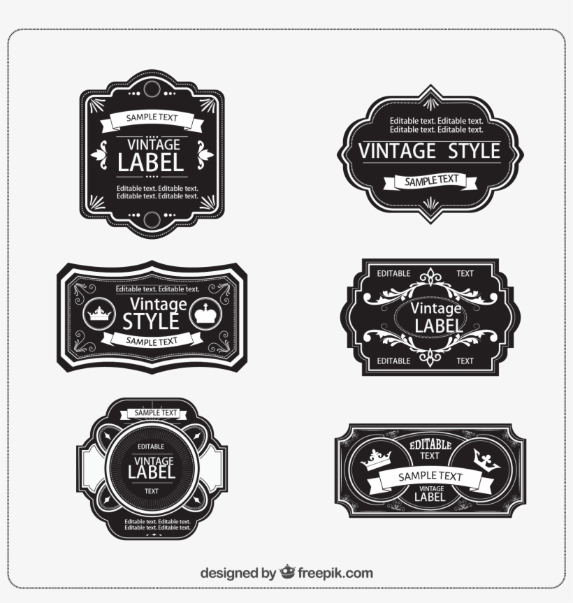 Vintage Clothing Label Etiquette - Etiquette Vintage, transparent png download