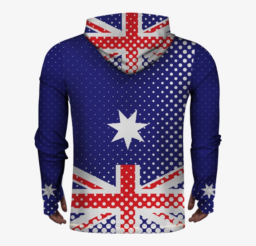 Australian Flag Colors Lightweight Sun Hoodie - Upside Down Australian Flag, transparent png download