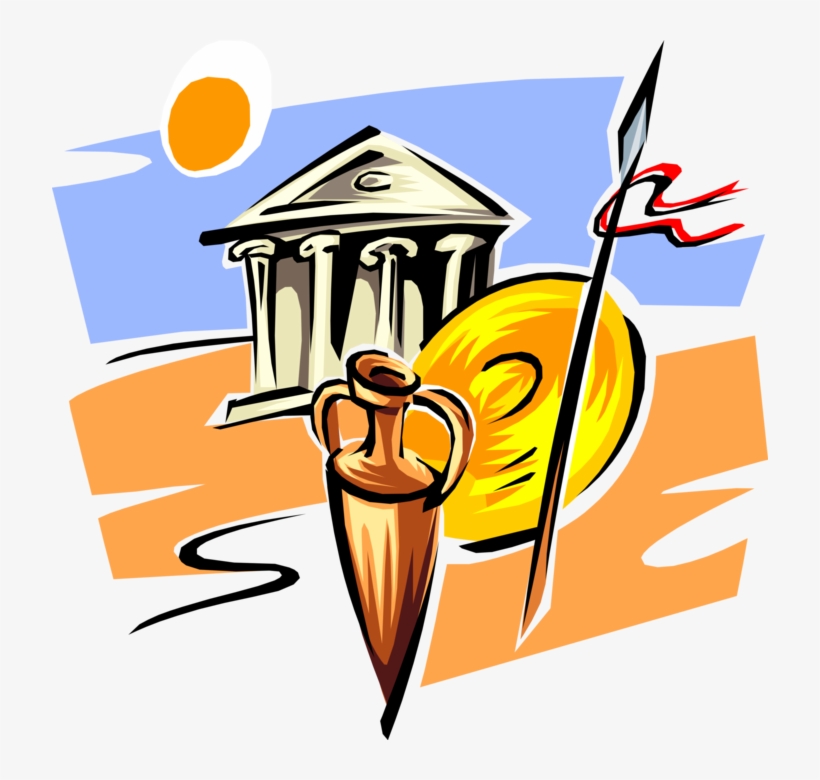 Vector Illustration Of Ancient Greece Greek Temple - Греция Пнг, transparent png download