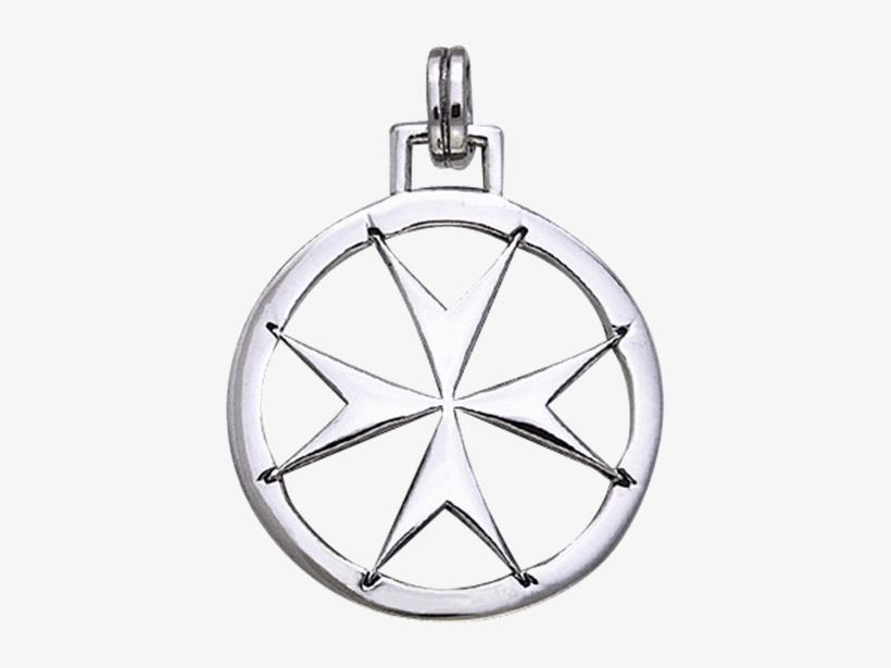 White Bronze Maltese Cross Pendant - Locket, transparent png download