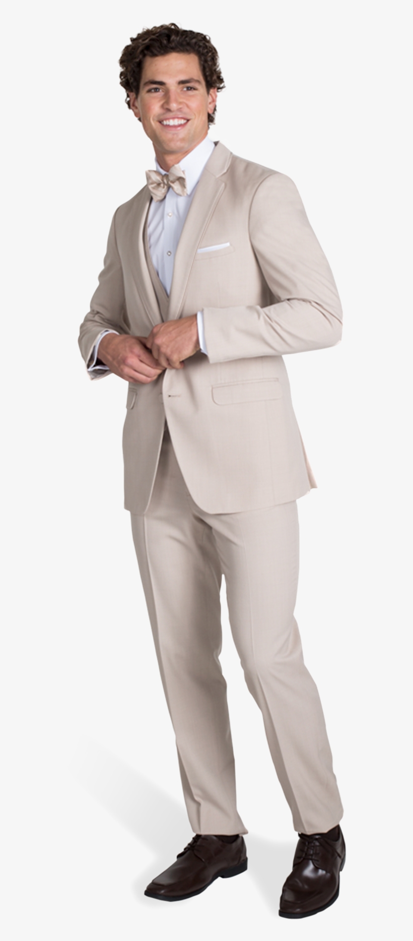 Tan Notch Lapel Suit - Tuxedo, transparent png download