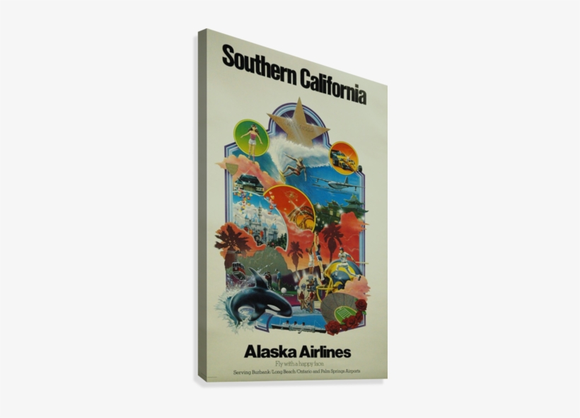 Vintage Alaska Airlines Southern California Travel - American Airlines, transparent png download