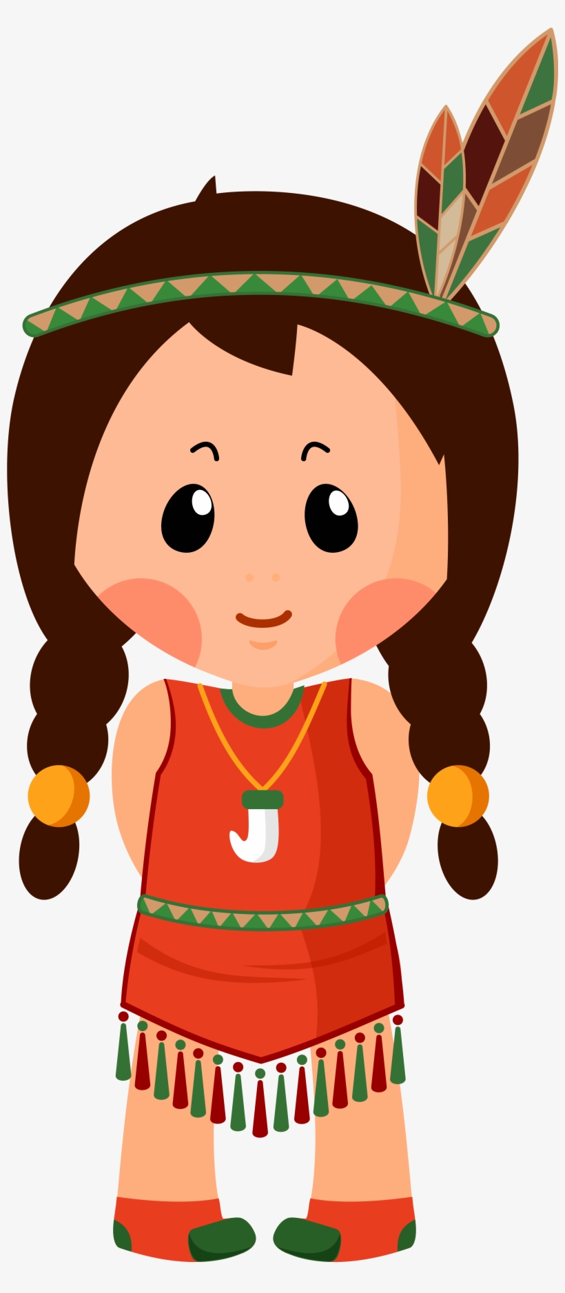 Native American Girl Clipar Png Image - Native American Clipart, transparent png download