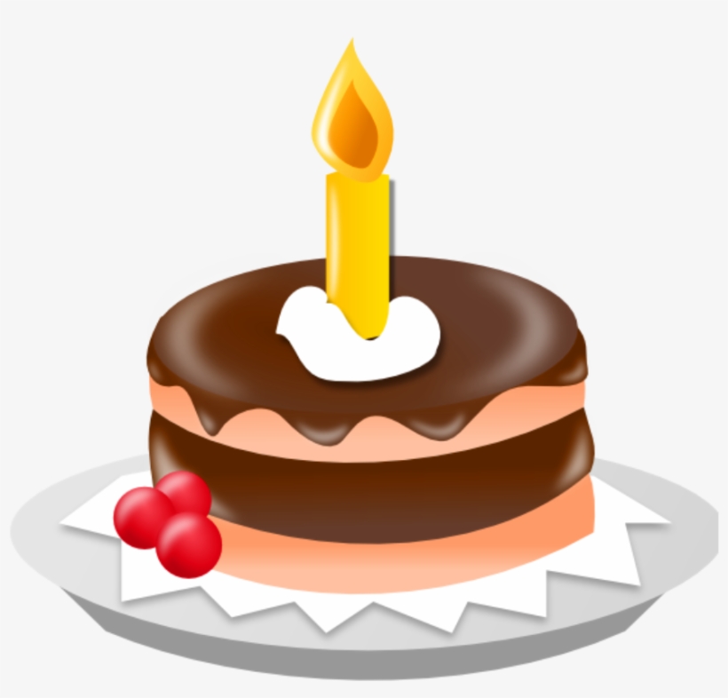 Mini Cake Cliparts - One Candle Birthday Cake, transparent png download