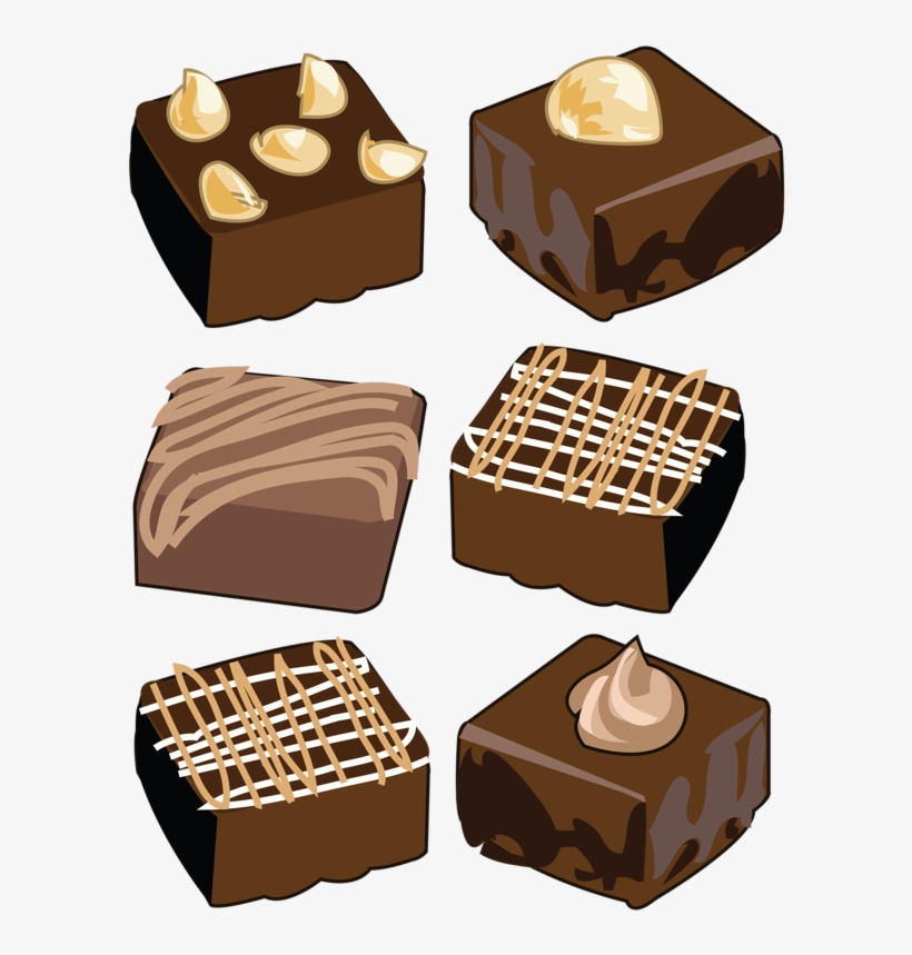 Set Of Cookies And Cakes Png Pinterest - Brownies Clipart, transparent png download