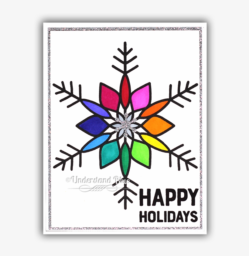 I Layered The Teeny Glittery Snowflake Leftover From - Schneeflocke Malvorlage, transparent png download