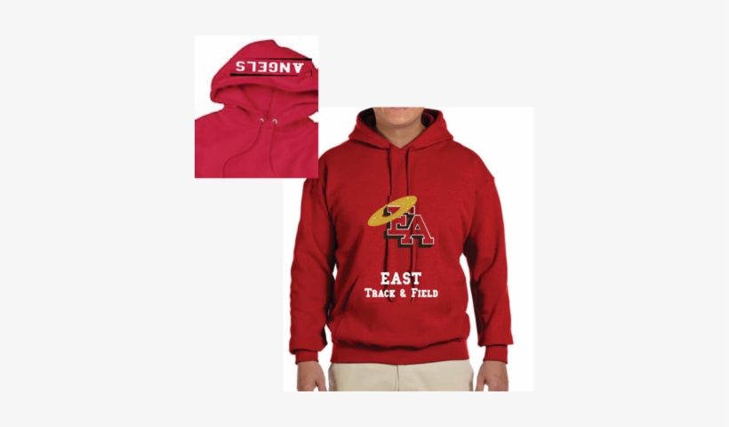 East Track & Field Hoodie $30 - Cardinal Red Gildan Hoodie, transparent png download