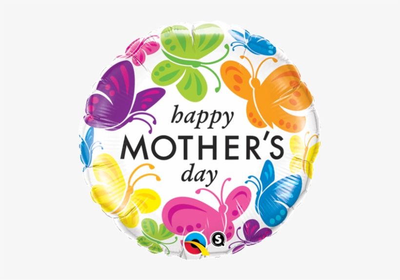 Mothers Day Butterflies Foil Balloon 1pc - Transparent Png Mothers Day Mother Clipart, transparent png download
