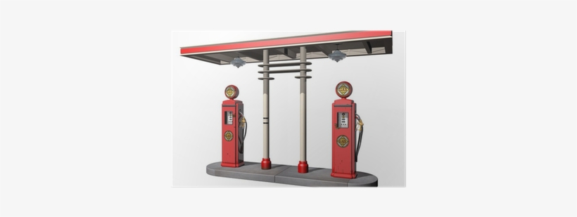 Retro English Petrol Station, transparent png download