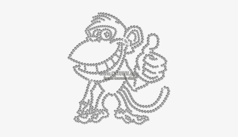 Pure Crystal Cute Monkey Iron Pattern For Garments - Party Monkey Cartoon, transparent png download