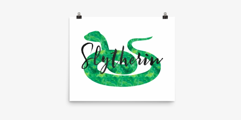 Slytherin Hogwarts House Pride Art Print - Hogwarts House Pride Art, transparent png download