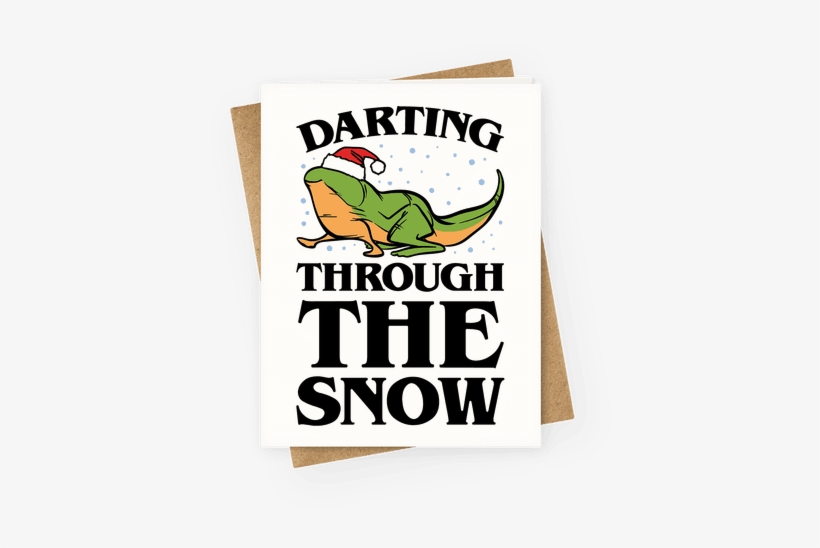 Darting Through The Snow Parody Greeting Card - Stranger Things Stickers Curiosity Voyage, transparent png download
