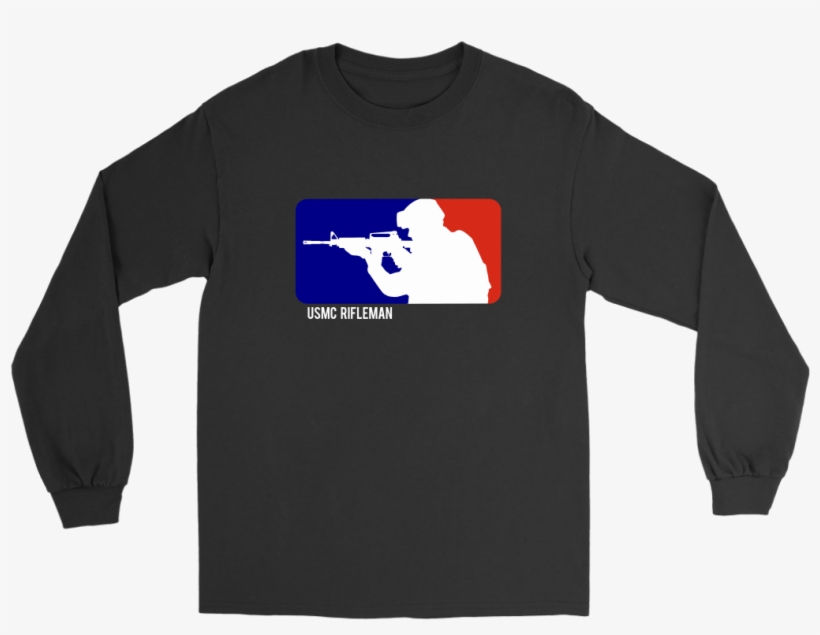 Usmc Rifleman Long Sleeved Tee - Long-sleeved T-shirt, transparent png download