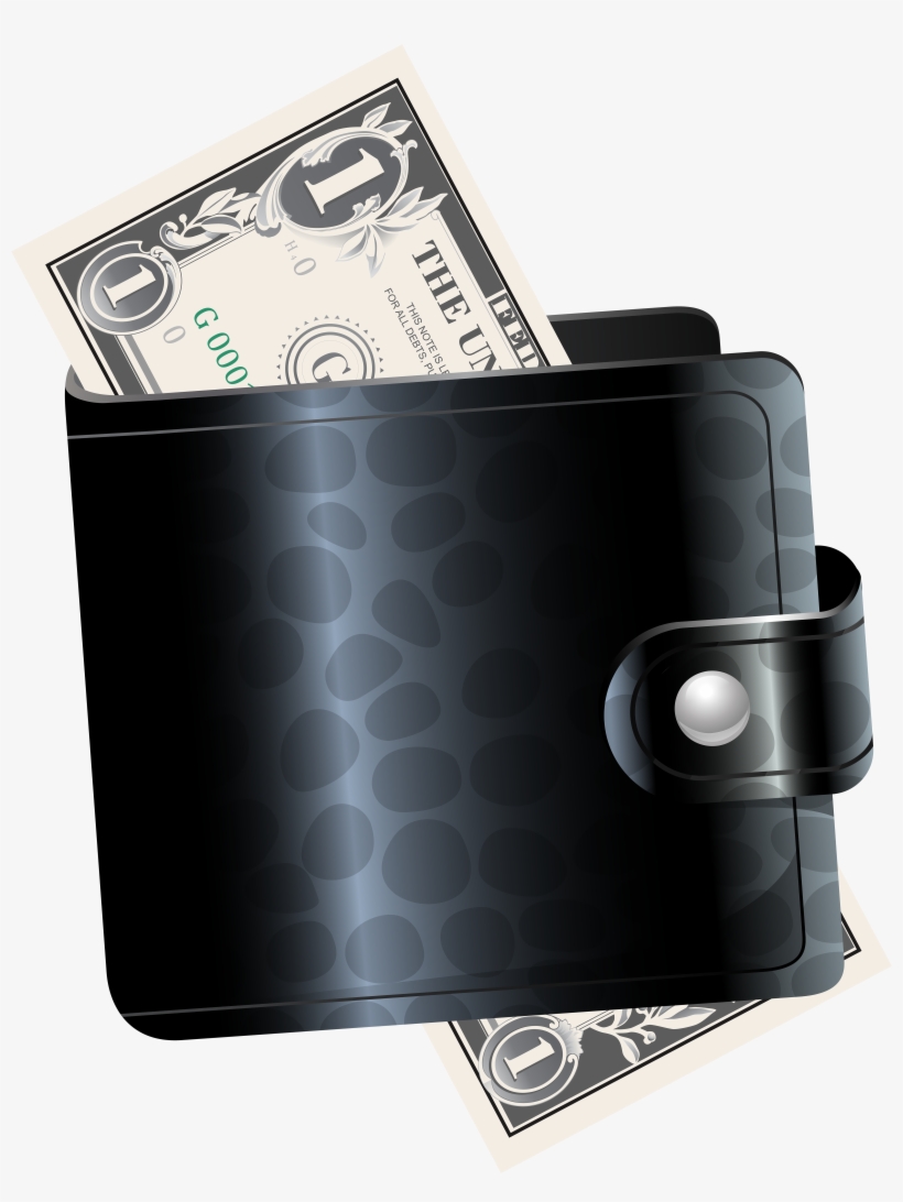 Black Wallet Clipart, transparent png download