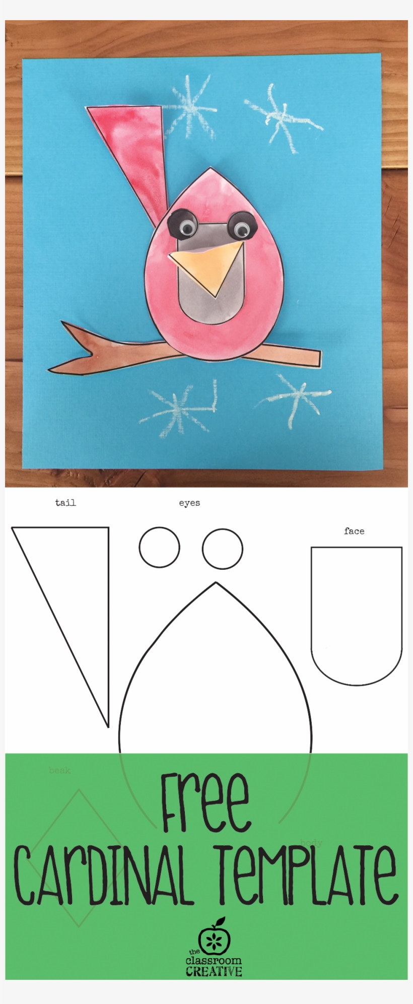 Cardinal Craft And Template Activity - Art, transparent png download