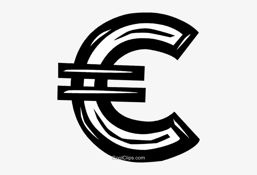 Euro Symbol Royalty Free Vector Clip Art Illustration - Clip Art, transparent png download