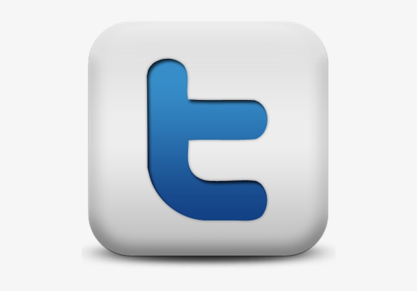 Twitter Icon - Seo Matte Blue And White Square Icons, transparent png download