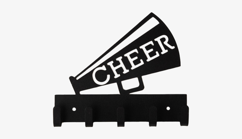 Cheer Megaphone Black 5 Hook Medal Display Hanger - Sports, transparent png download