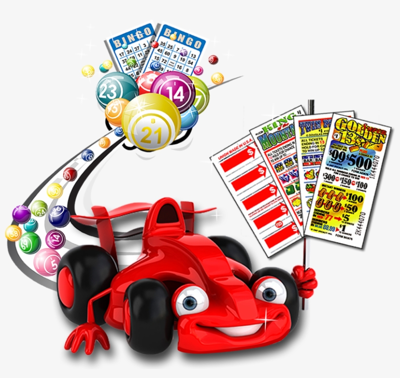 Happy Red Race Car Followed By Bingo Balls And Cards, transparent png download