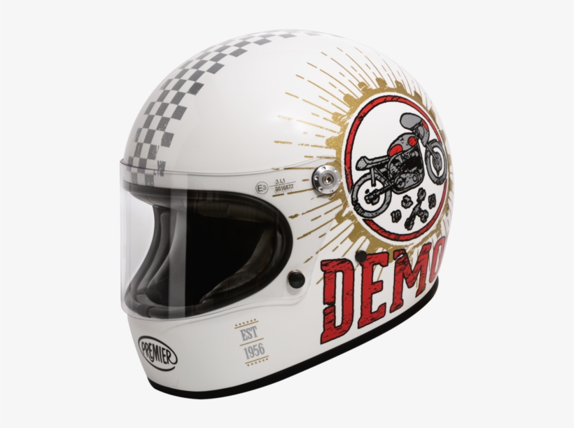 Full-face Helmet Vintage Premier Trophy Speed Demon - Motorcycle Helmet, transparent png download