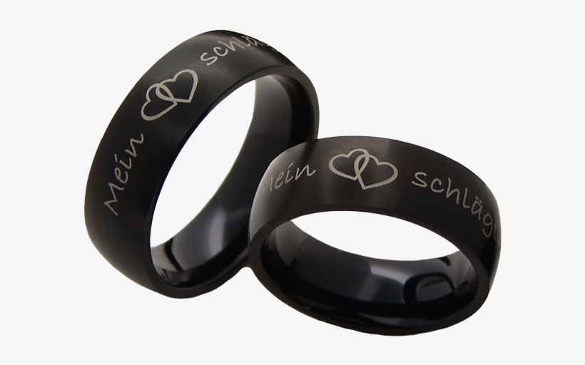 2 Black Rings Stainless Steel - Bangle, transparent png download