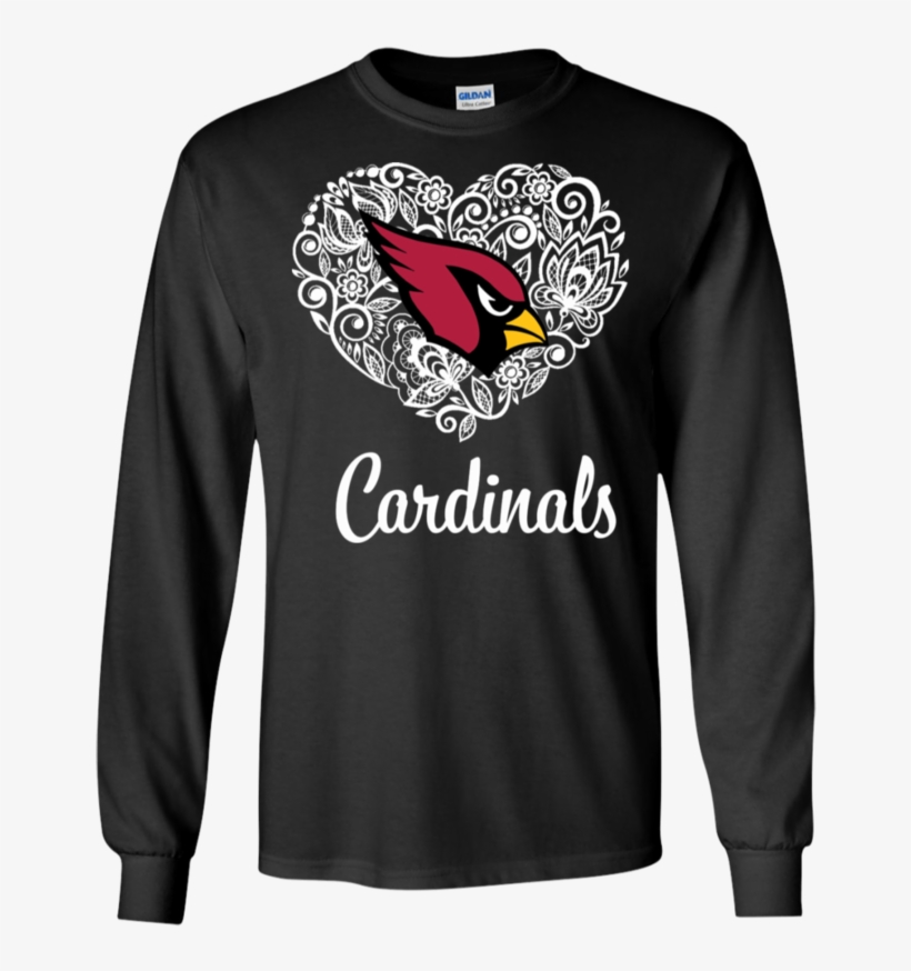 Arizona Cardinals Lace Heart Shirts - Blessed By God Spoiled By My Grandma T Shirt, transparent png download