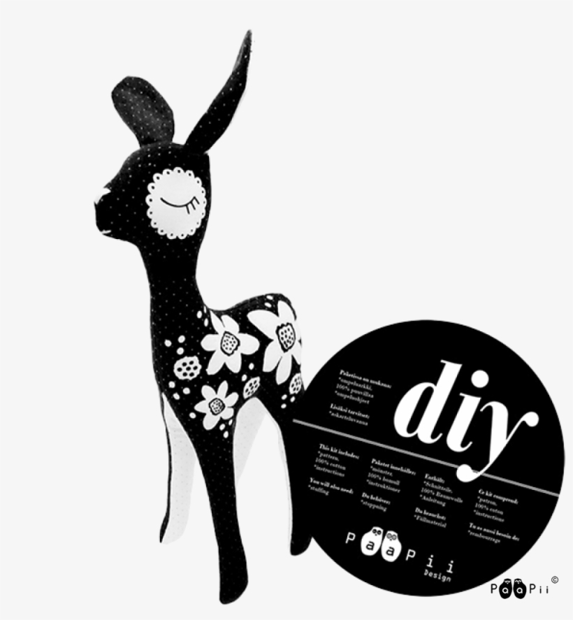 Diy Bambi, Black - Paapii Bambi, transparent png download