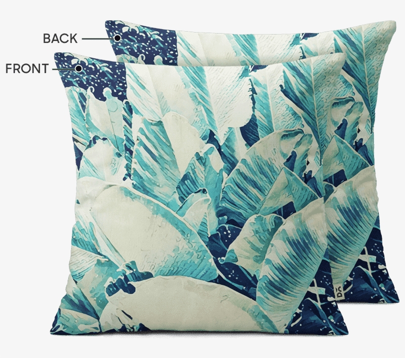 Dailyobjects Banana Leaves 16" Cushion Cover Buy Online - Cushion, transparent png download