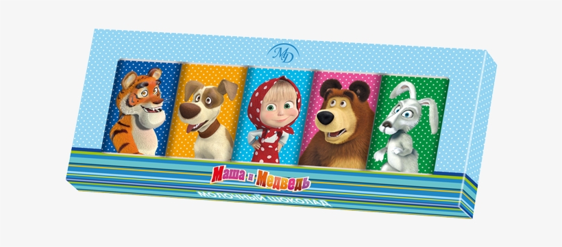 Chocolate Set «masha And The Bear» 60gr/12 Pcs Milk - Toy Block, transparent png download