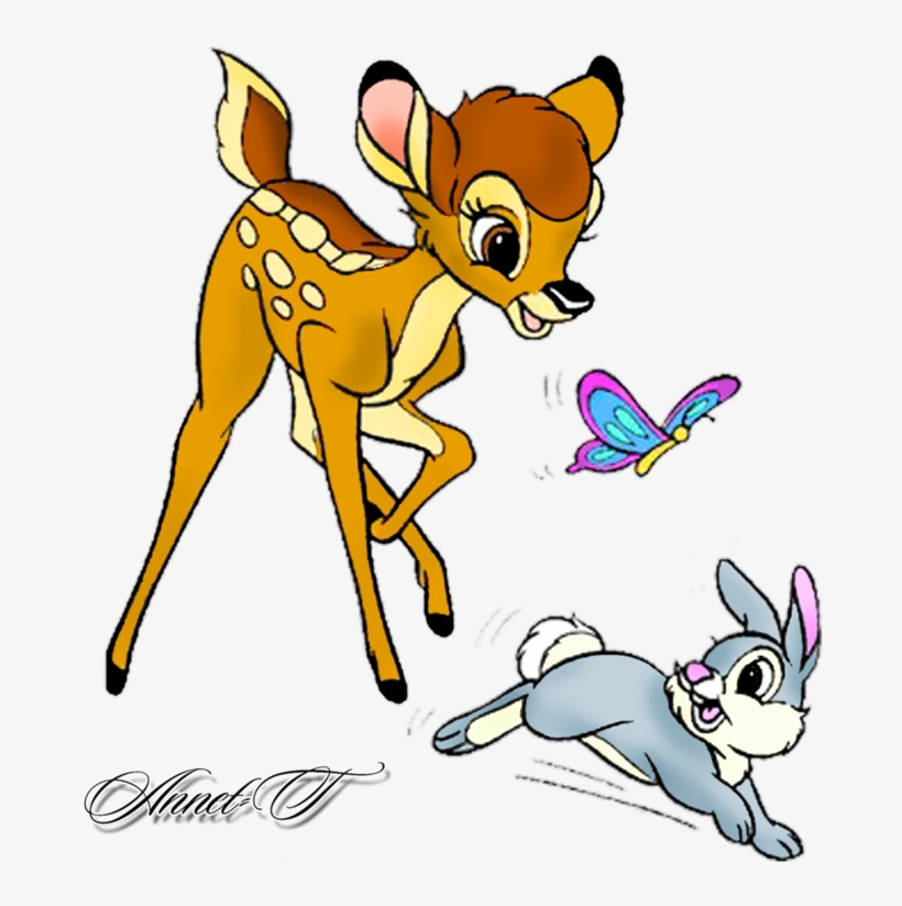 Bambi Clipart Butterfly - Papillon Bambi, transparent png download