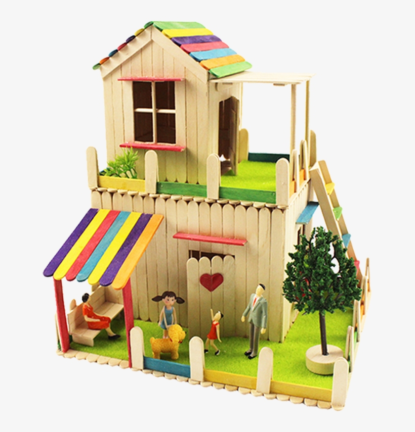 Ice Cream Bar Handmade Material Popsicle Stick Diy - Dollhouse, transparent png download