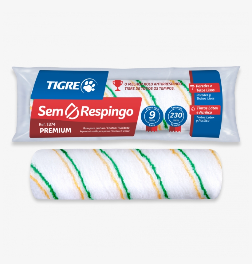 Non-drip Paint Roller 1374 And - Tigre, transparent png download