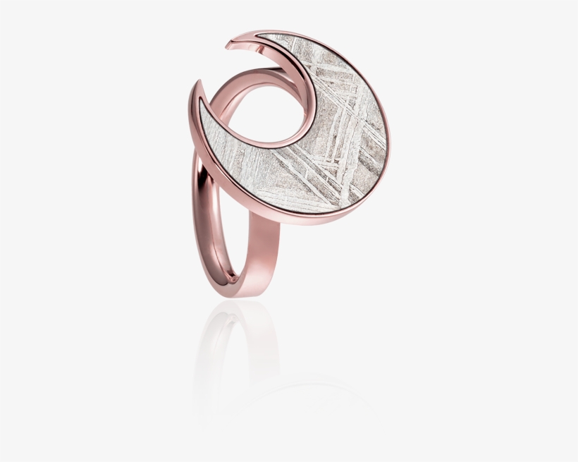 Meteorite Moon Ring In Red Gold - Ring, transparent png download