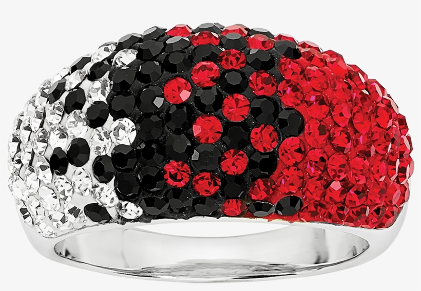 Red And Black Crystal Ring - Pre-engagement Ring, transparent png download