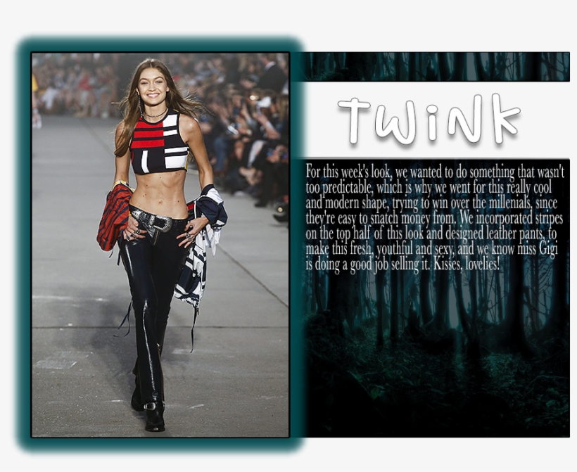 Project Catwalk - Gigi Hadid Tommy Hilfiger Runway 2017, transparent png download