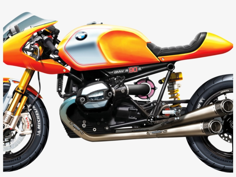 Bmw R90s Sport Motorcycle Bike Side View Png Image - Concept 90 Bmw, transparent png download