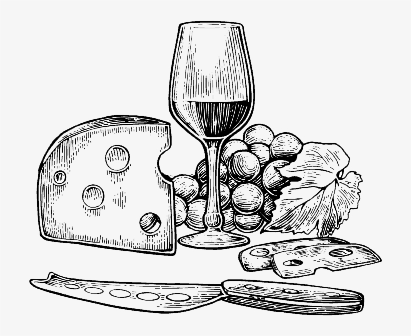 Clip Art Images Wine And Cheese Illustration PNG Image Transparent