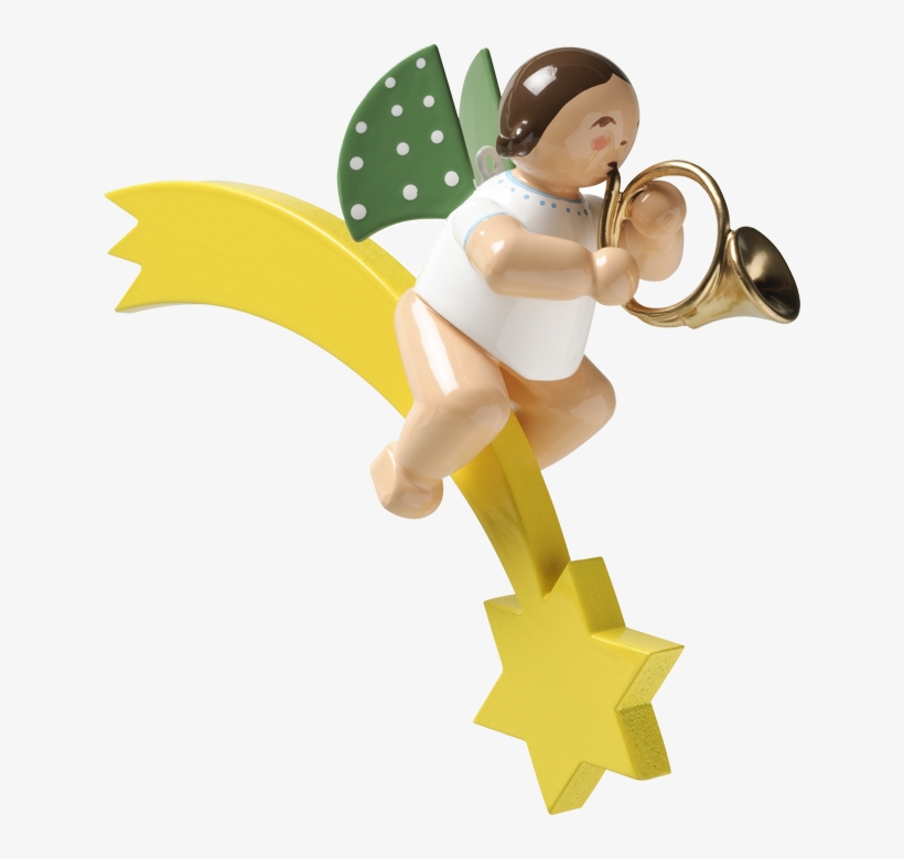 Angel With French Horn, On Comet - Wendt Kühn Figurine Angel, transparent png download