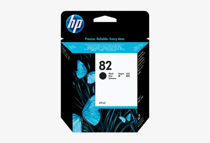 Hp 82 69-ml Black Ink Cartridge - Hp 82 Ink, transparent png download