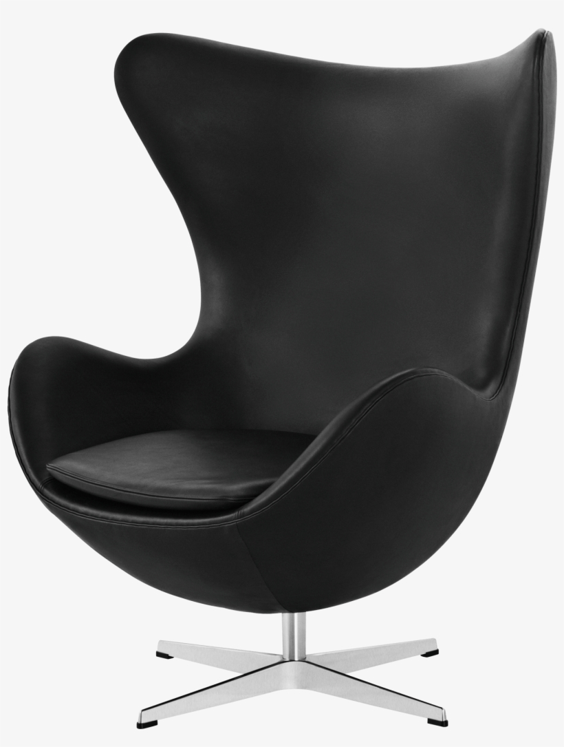 Egg Easy Chair Arne Jacobsen Black Elegance Leather - Egg, transparent png download