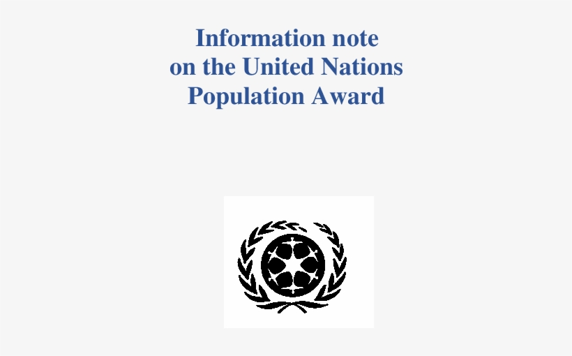 Information Note On The United Nations Population Award - Illustration, transparent png download