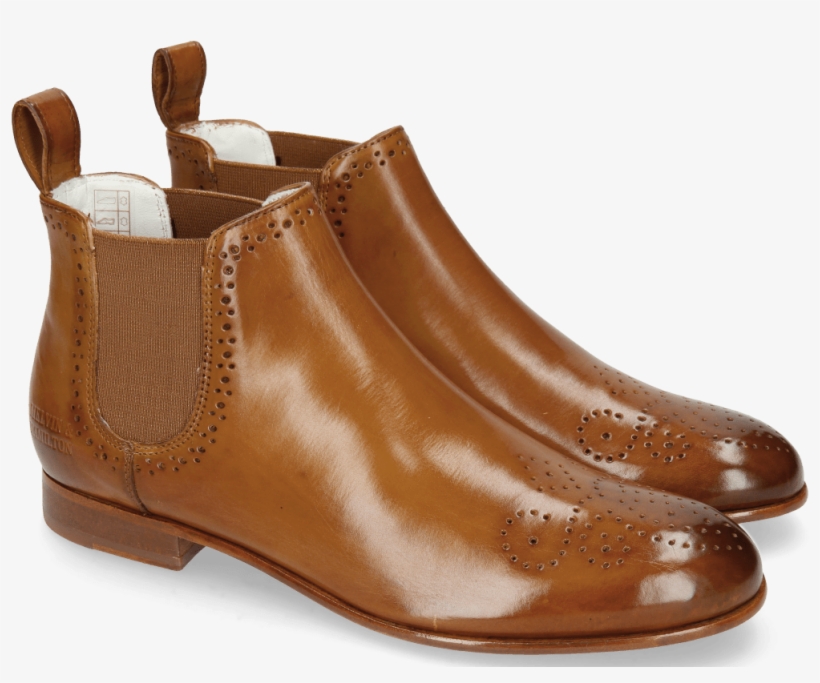 Ankle Boots Sally 16 Tan Elastic Glitter - Leather, transparent png download