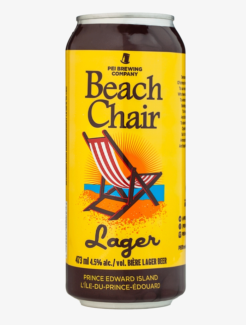 Pei Brewing Beach Chair Lager - Beach Chair Lager - Prince Edward Island Brewing Company, transparent png download