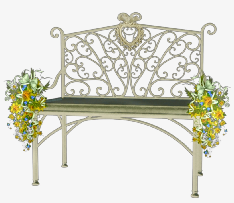 Ftestickers Garden Park Bench Flowers - Outdoor Bench, transparent png download