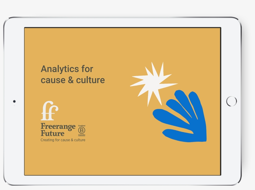 An Ipad Displays A Slide Titled 'analytics For Cause - Sign, transparent png download
