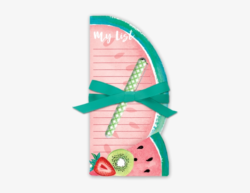 Watermelon Die-cut Note Pad With Pen - Watermelon, transparent png download