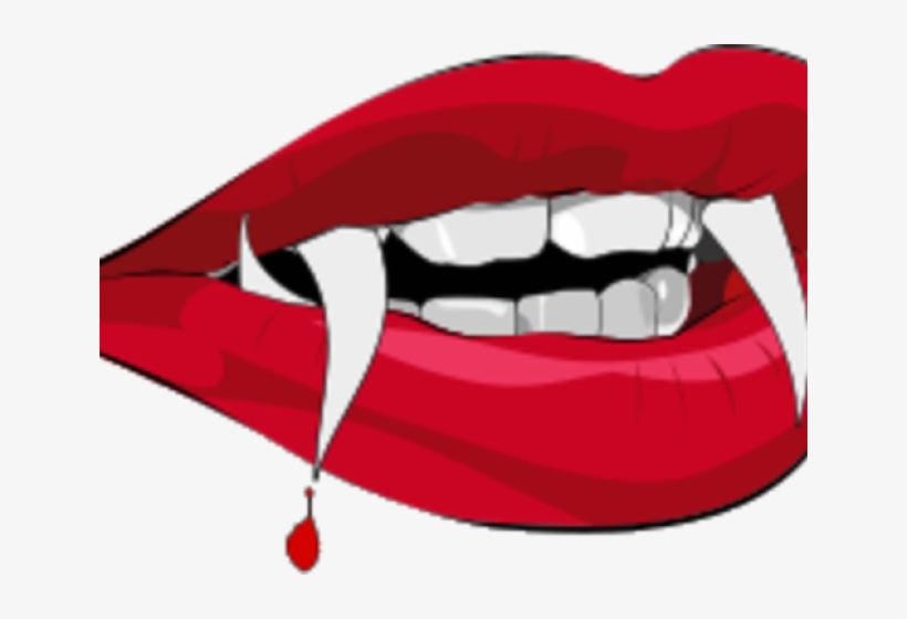 Drawn Teeth Plastic Vampire Tooth - Vampire Teeth Cartoon, transparent png download