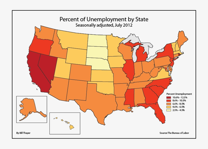 Unemployment By State - Forensic Science Technician Charts, transparent png download