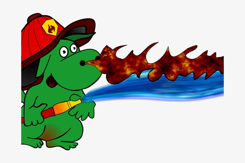 Blue Dragon Clipart Fierce Dragon - Dragon Putting Out Fire, transparent png download